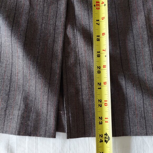 Tristan & Iseut Brown Pinstripe Skirt Blazer Suit Set,  Size S/10 - Picture 12 of 13